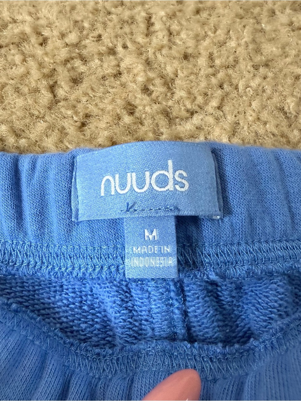 nuuds French Terry Shorts in Harbor Blue Size Medium - Picture 4 of 4